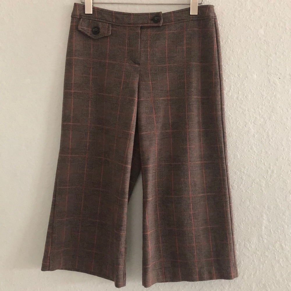 New York & Company Plaid Crop Pants Size S
